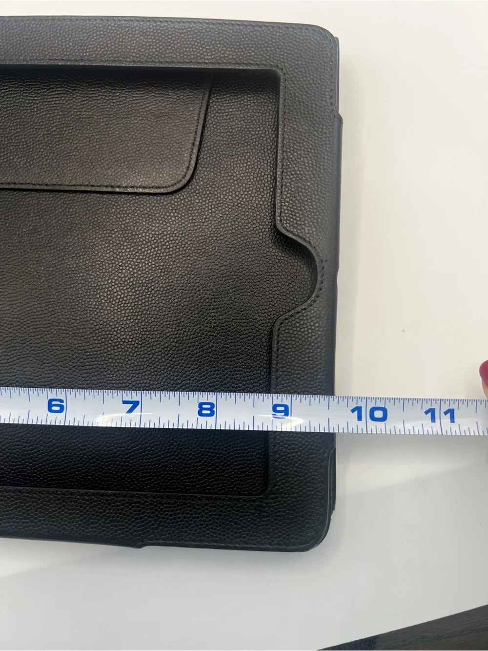 **Rare** CHANEL Black Caviar Leather iPad Tablet Case Holder w/ Folding Stand CC
